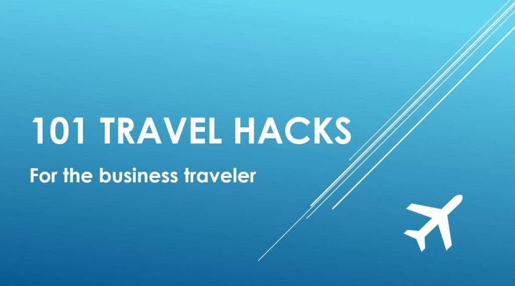 101 Travel Hacks for the Business Traveler Image with Plane