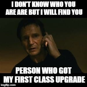 Didn't get the Upgrade Business Travel Meme