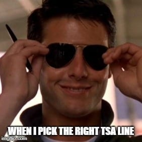 Picking the right TSA Line Travel Meme