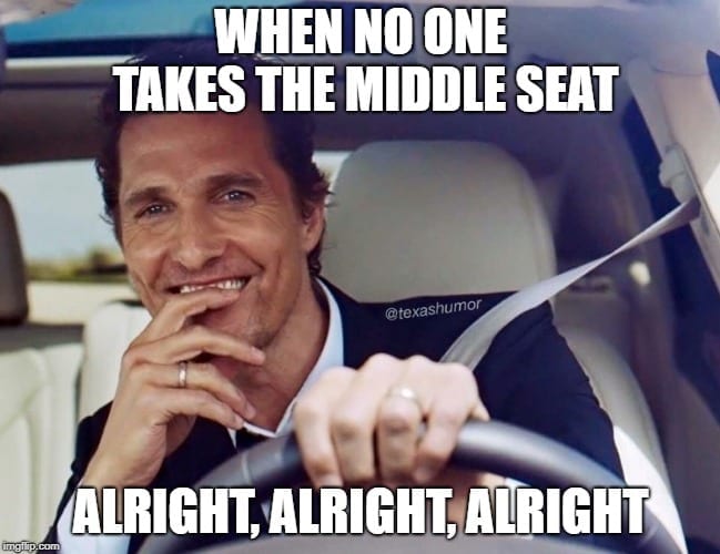 When No One Takes the Middle Seat Airplane Memes