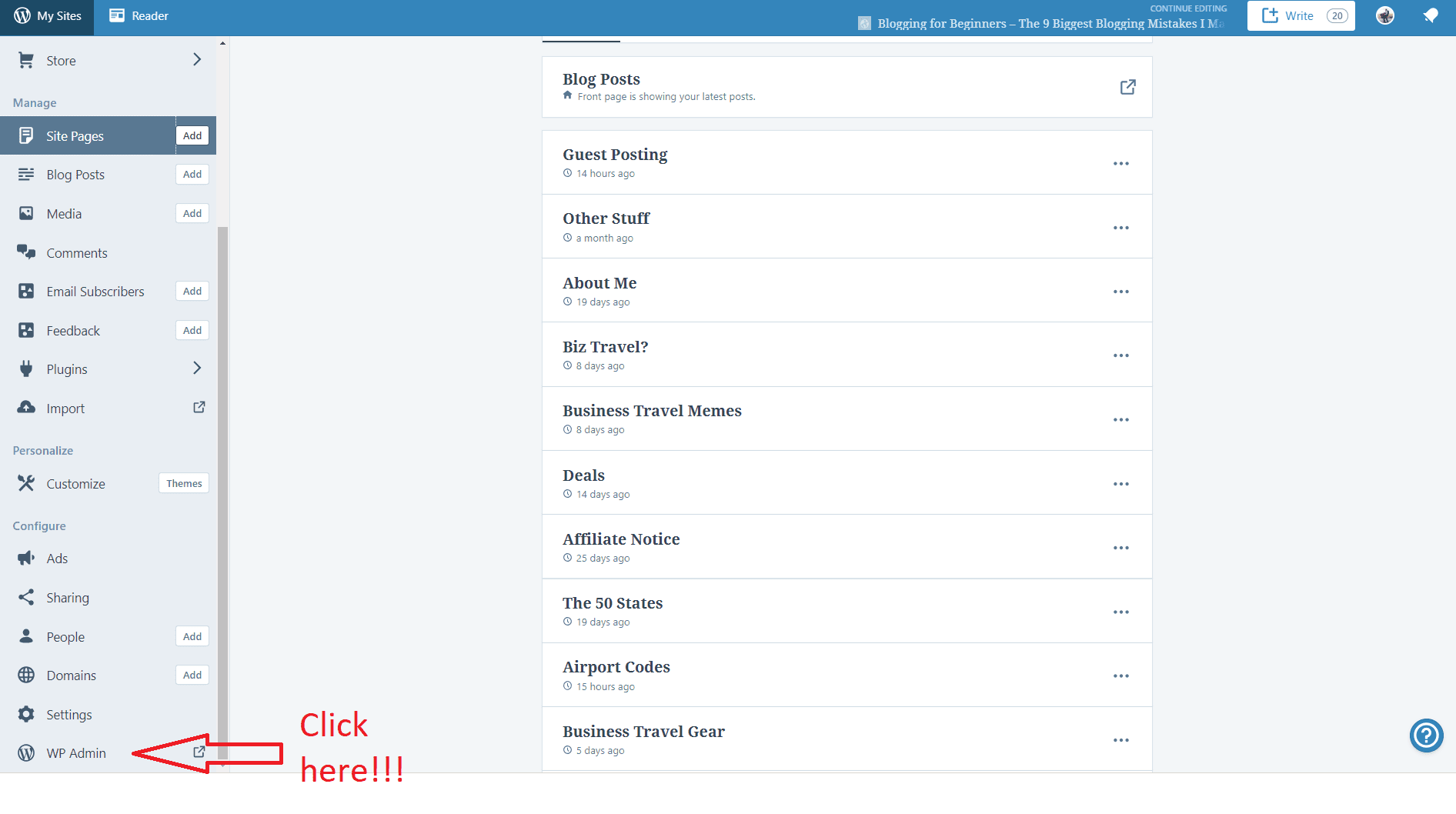 WordPress Editor - from the Starting a Blog Guide for Beginning Bloggers - WPAdmin