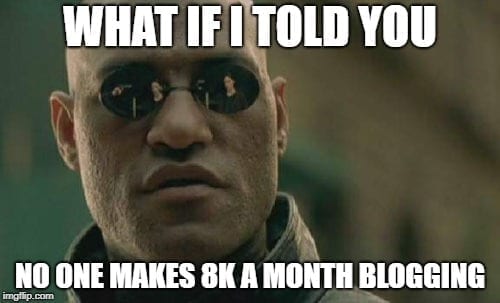 Blogging Memes - 8k a month