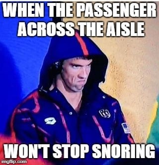 Travel Memes - Snoring Passenger