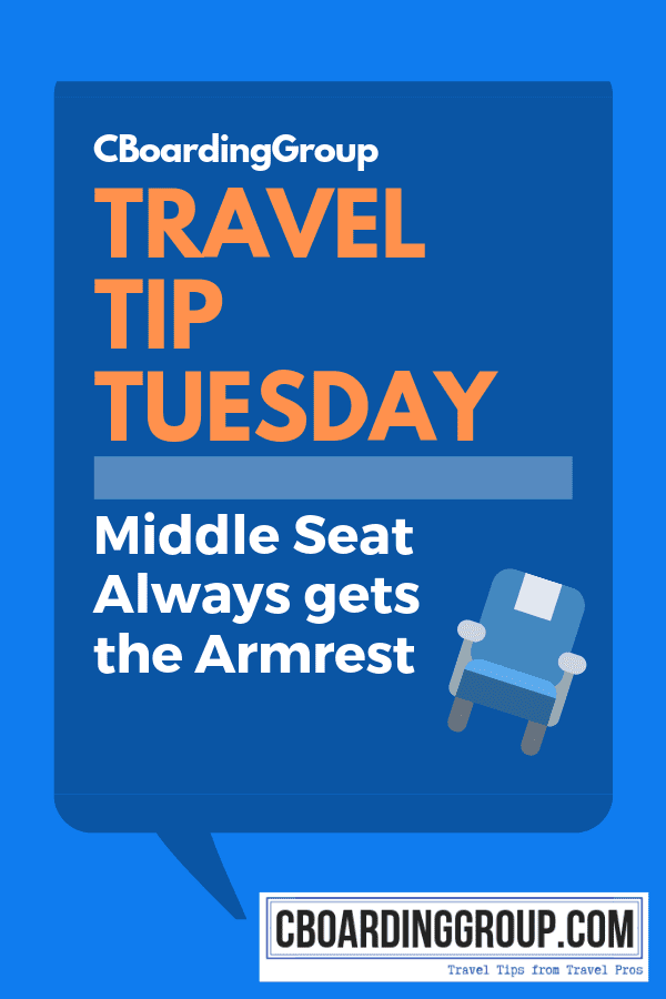 Travel Tip Tuesday Middle Seat Always Gets the Armrest!