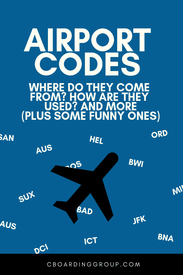 Bunch airport codes and text saying: 3 Letter Airport Codes - Everything you need to know