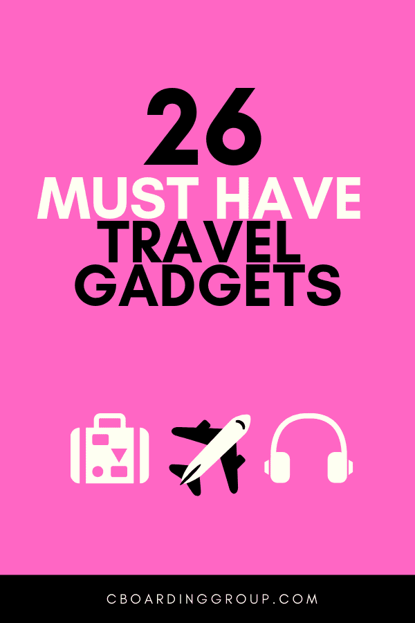 26 Must Have Travel Gadgets - amazing travel gear in Pink and Black