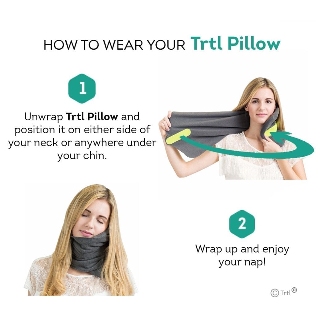 Trtl Travel Pillow 2 - the best travel pillow for flying in our opinion