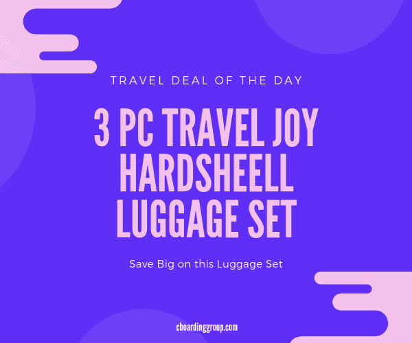 3 pc travel joy hardsheell luggage set (Travel Deal of the Day)