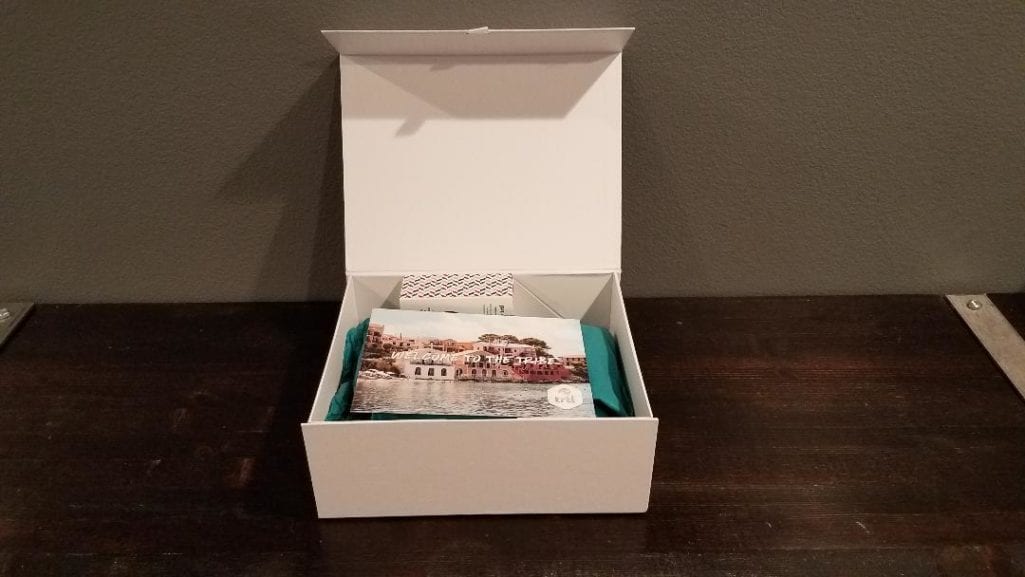 a box with a picture in it