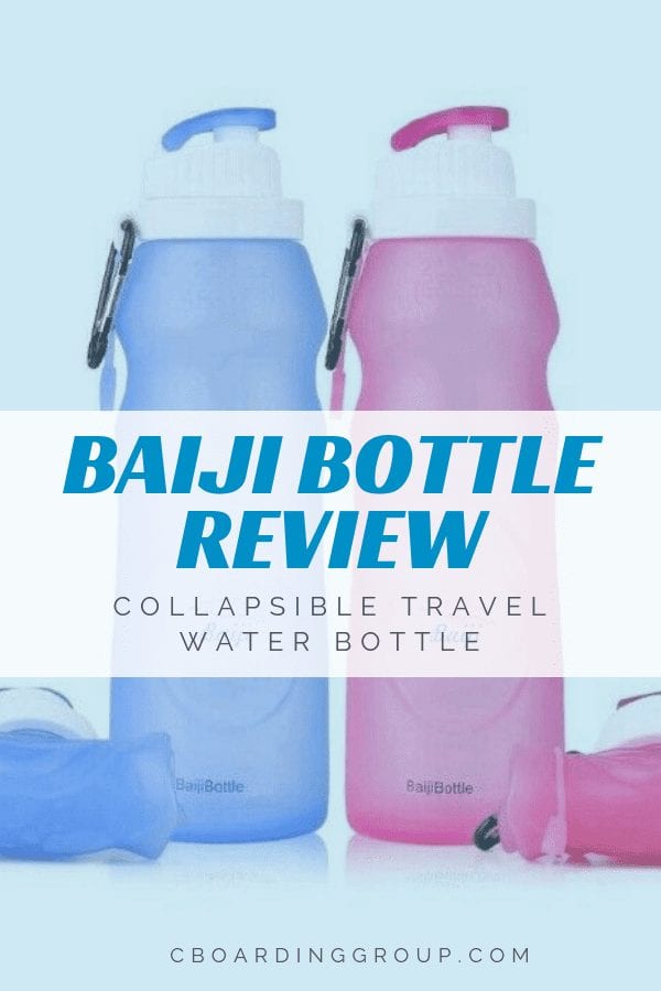 Baiji water bottle review - collapsible travel water bottle review