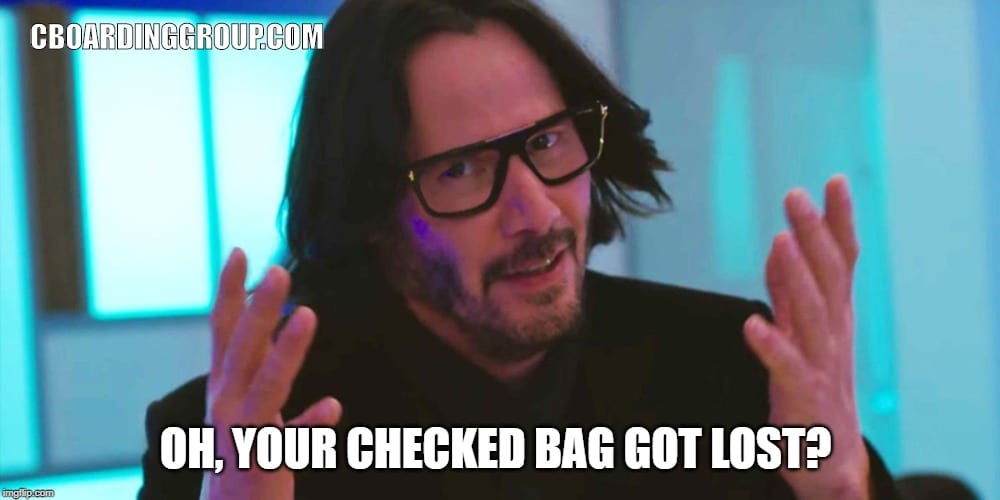 Keanu Reeves Walking Meme - Your bag got lost