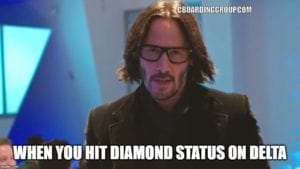 Keanu Reeves Walking Memes - When you Hit Diamond Status on Delta Travel Memes
