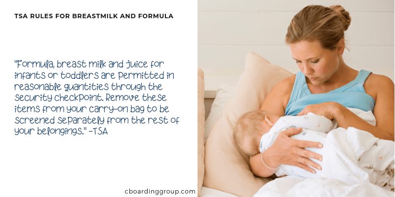 TSA Rules for Breastmilk and Formula