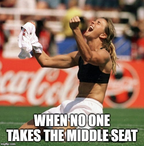 Brandy Chastain memes - no one takes the middle seat