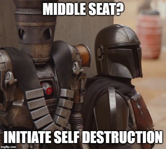 Middle Seat Meme - initiate self destruction