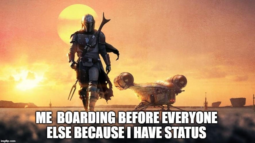 mando memes - boarding first