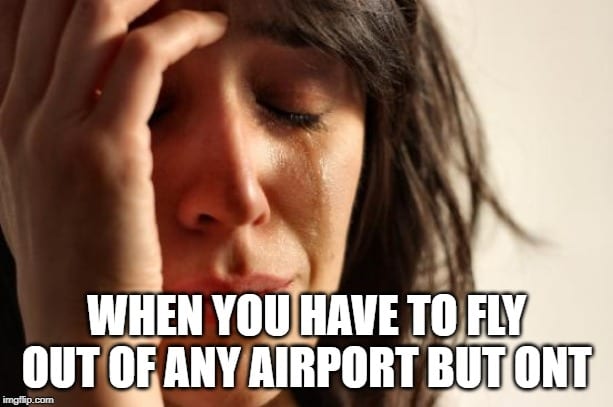 ontario airport fly out of other airpots