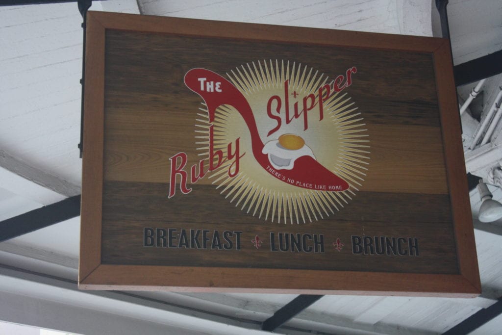 Ruby Slipper Cafe Front Sign
