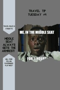 The Middle Seat Always Gets the Armrest!
