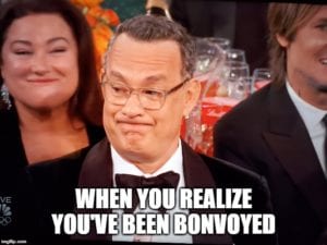 Tom Hanks Memes about Being Bonvoyed