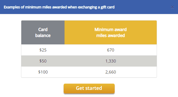United Airlines Gift Card Exchange Calculator
