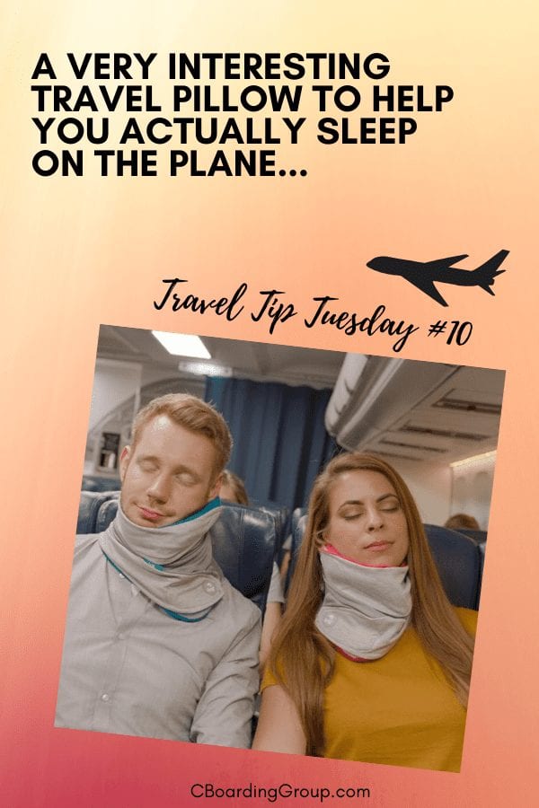 A Very interesting travel pillow to help you actually sleep on the plane