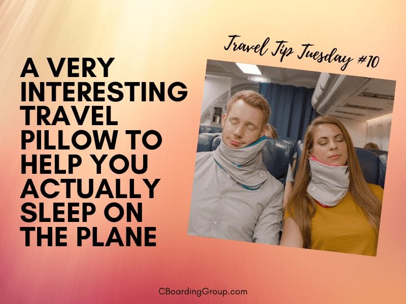 An interesting travel pillow to help you actually sleep on the plane