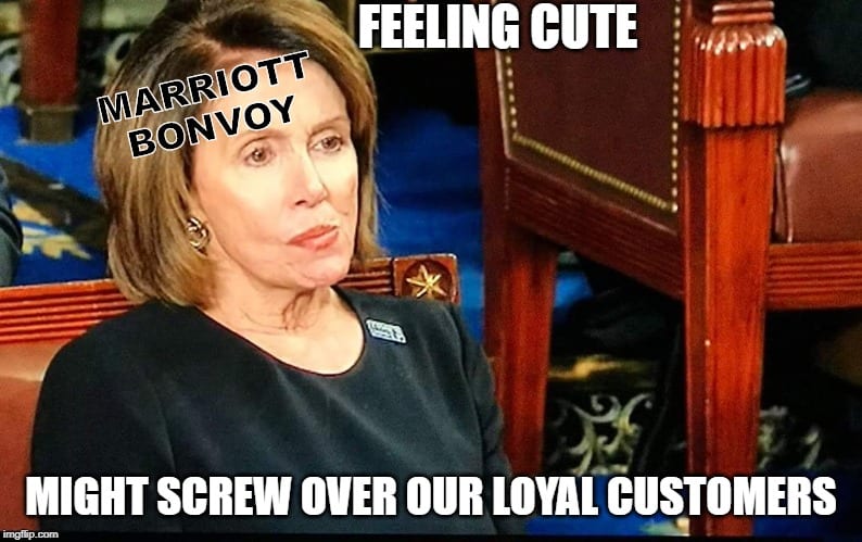 Nancy Pelosi Meme about Marriott Bonvoy