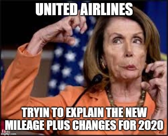United Airlines Memes about Nancy Pelosi and Mileage Plus
