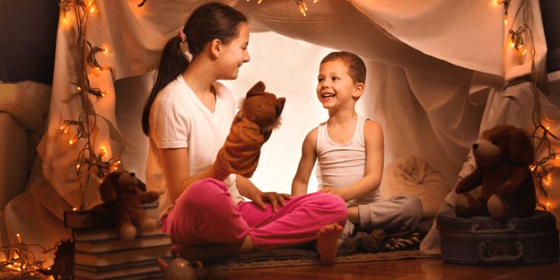 Build a pillow fort in your living room (works with your kids or just your significant other)