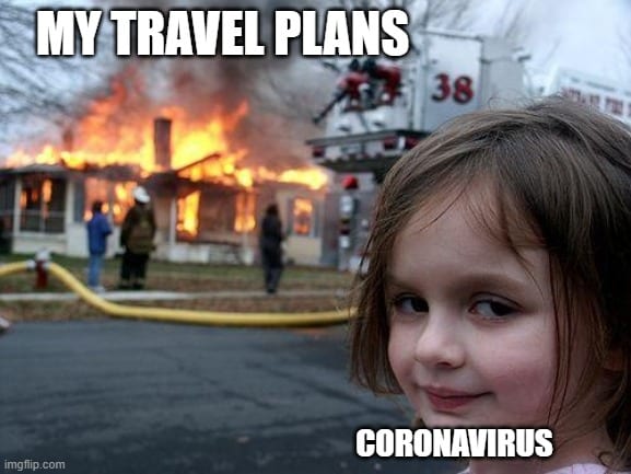 Coronavirus Memes - my travel plans destroyed