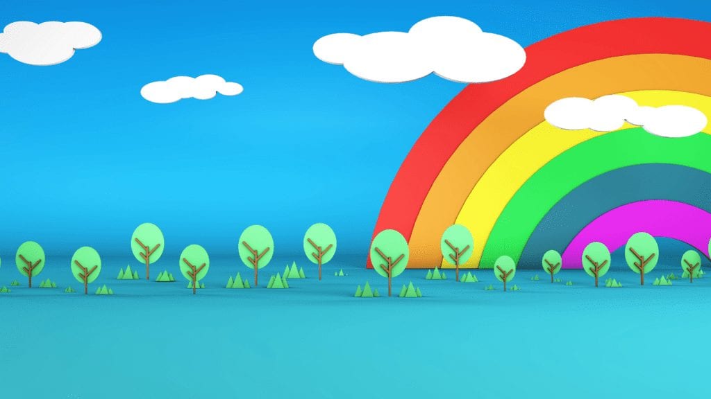 Rainbow Zoom Background for Kids