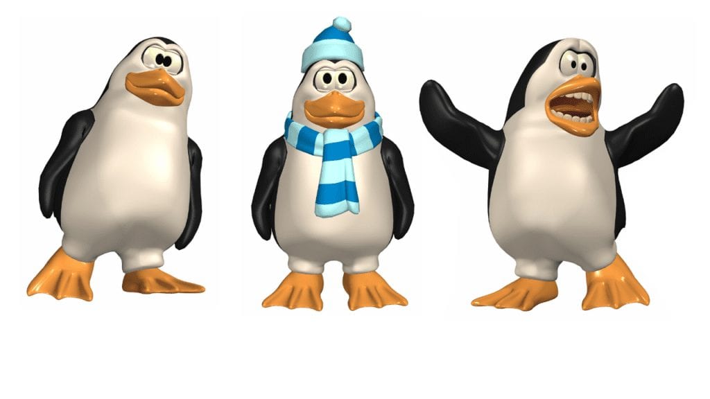 Silly Penguin Zoom Background for Kids