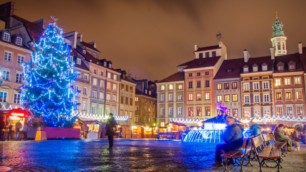 Zoom Backgrounds Christmas - Outdoor Market Square