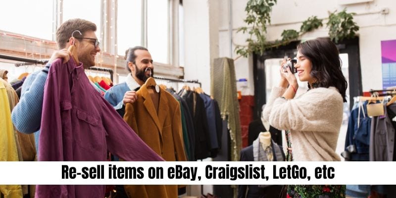 Re-sell items on eBay, Craigslist, LetGo, etc