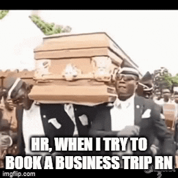 tryin to book business trip meme