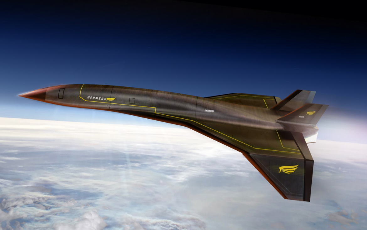 The supersonic jet startup Hermeus announced another 16 million dollars in funding as it seeks to build it's Mach 5 jet capable of making the NYC to London trip in around 90 minutes.