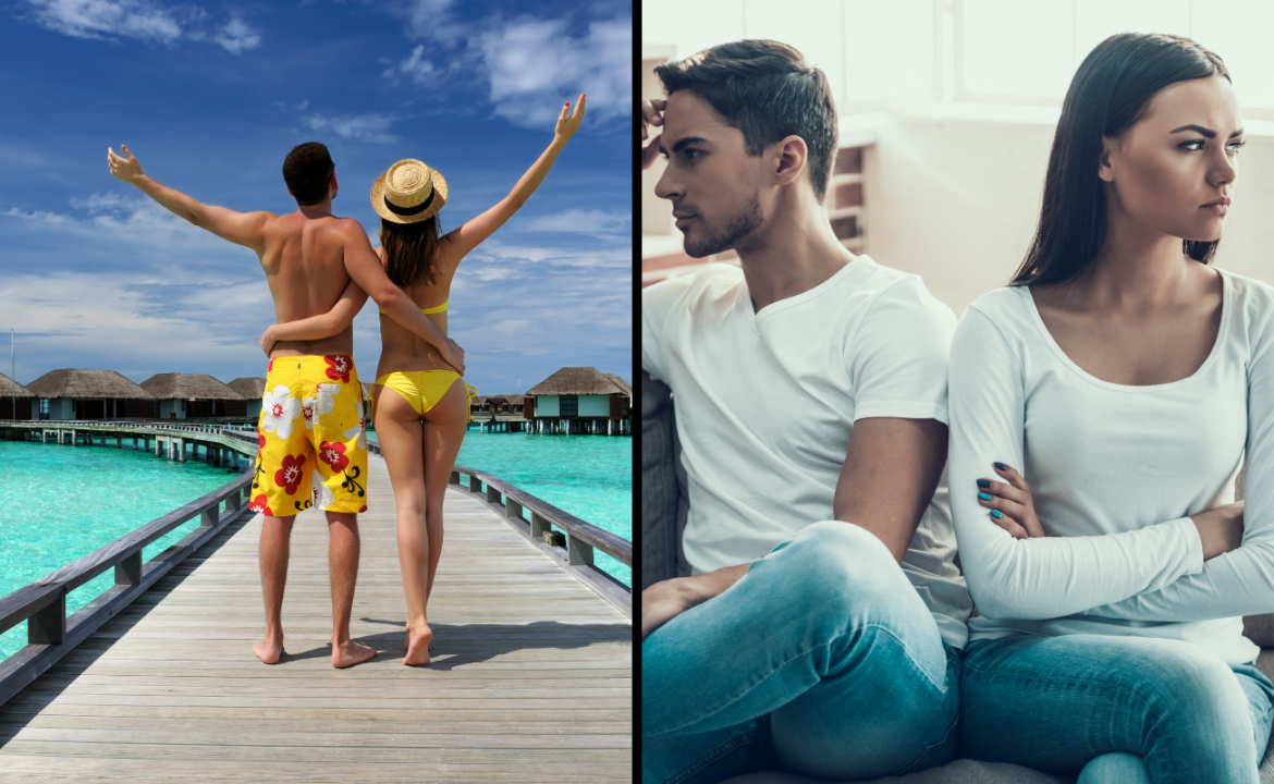 Maldives Divorce Rates The small country of Maldives recently topped an unglamorous list. According to a recent survey, it was the most popular honeymoon destination for marriages that eventually ended in divorce.