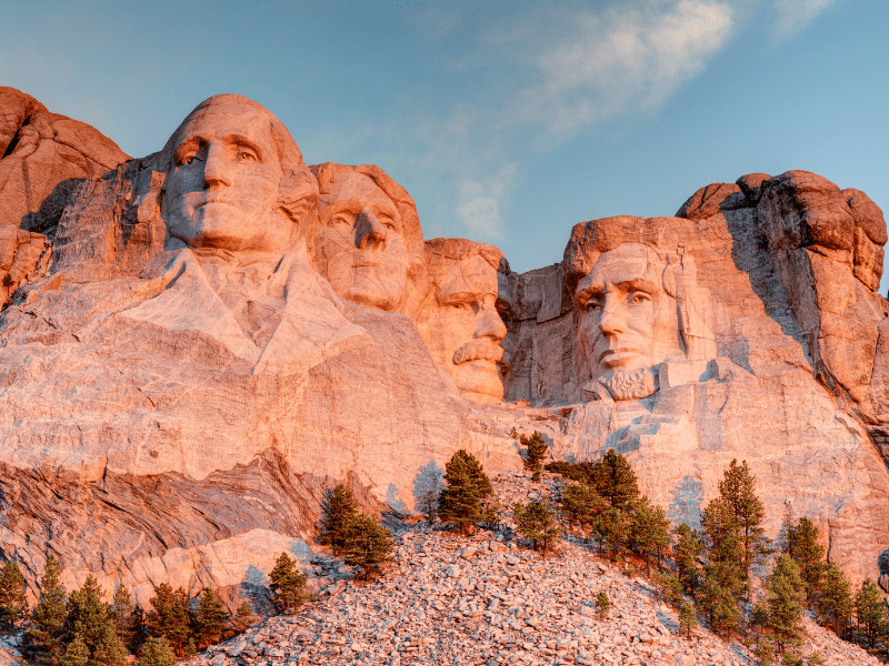 Image of Mount Rushmore at Dusk