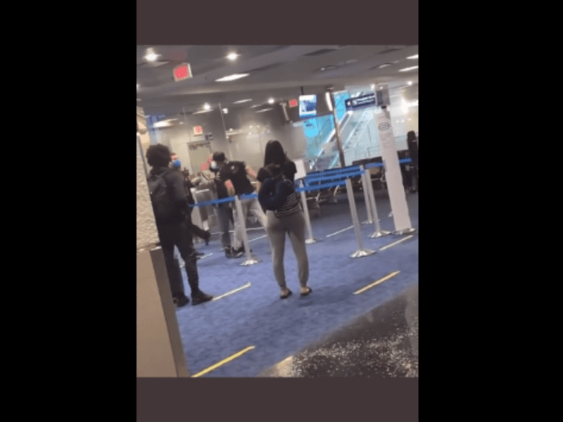 Racist man flings slurs and pylons at airport staff in Miami